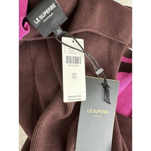 NWT Anthropologie Le Superbe Fall In Rib Midi Dress XS Knit Reversible Pink $295 - Picture 10 of 11